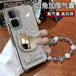 适用IQOONEO10PRO水钻猫手机壳NEO9SPRO+全包8四角防摔7竞速版气囊7se轻奢风少女新款专用保护套ins风奢华