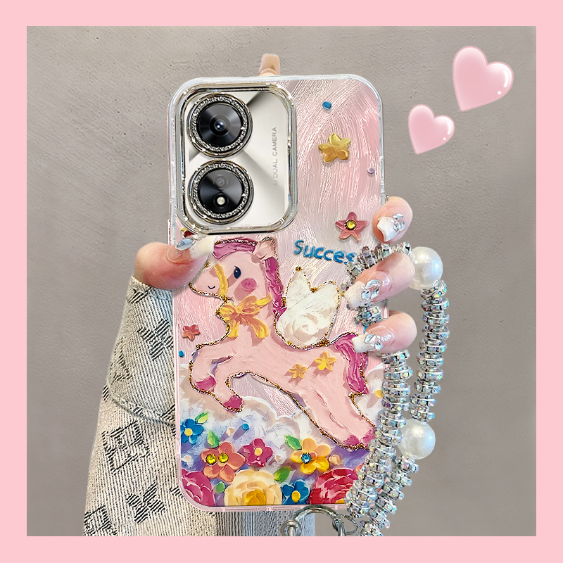 适用OPPOA系列油画小马手机壳