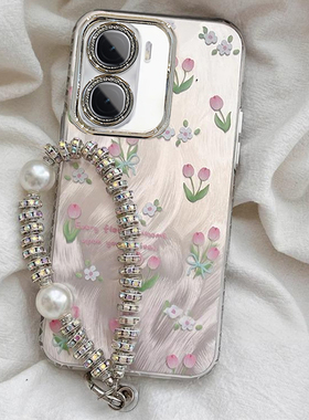 适用羽纱郁金香IQOONEO10PRO手机壳NEO9SPRO+新款8硅胶7竞速版全包6自带5活力版挂绳3女防摔保护套夏日高级感