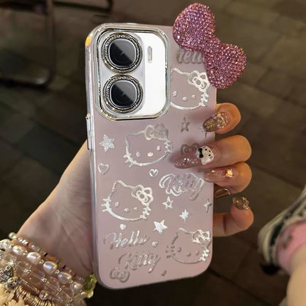 适用HelloKitty新款IQOONEO10PRO手机壳neo9spro+女8羽纱7竞速版可爱6se镜头膜5活力版蝴蝶结3全包防摔保护套