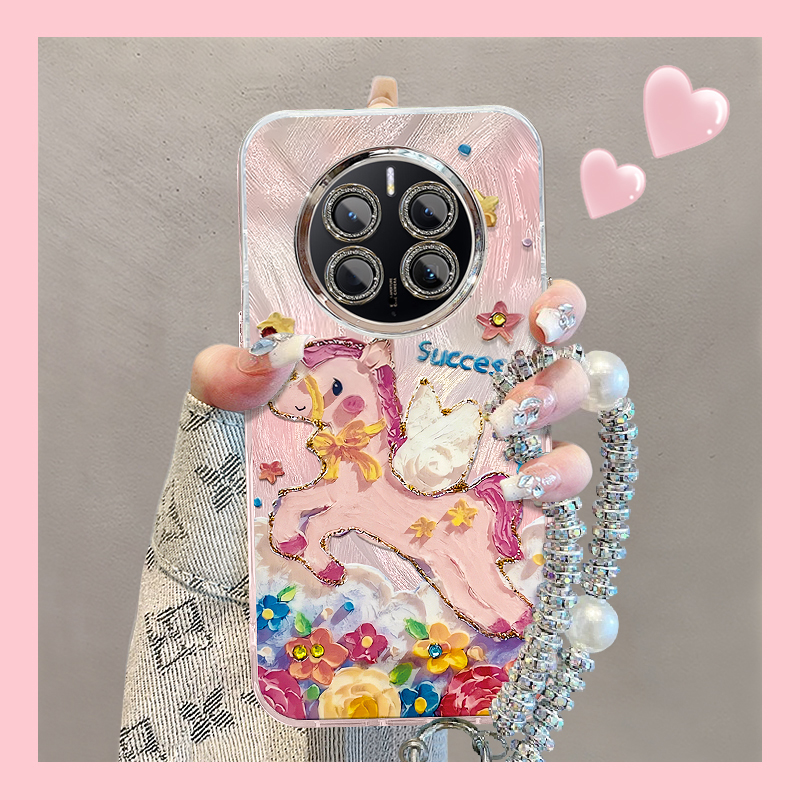 适用华为mate系列油画小马手机壳