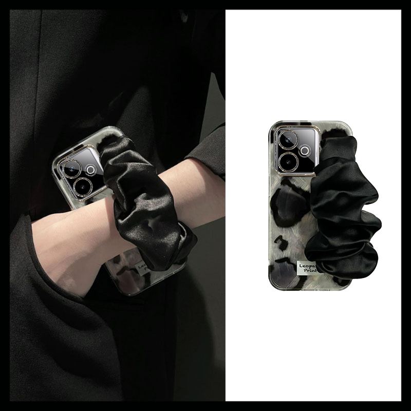 适用真我系列豹纹腕带手机壳