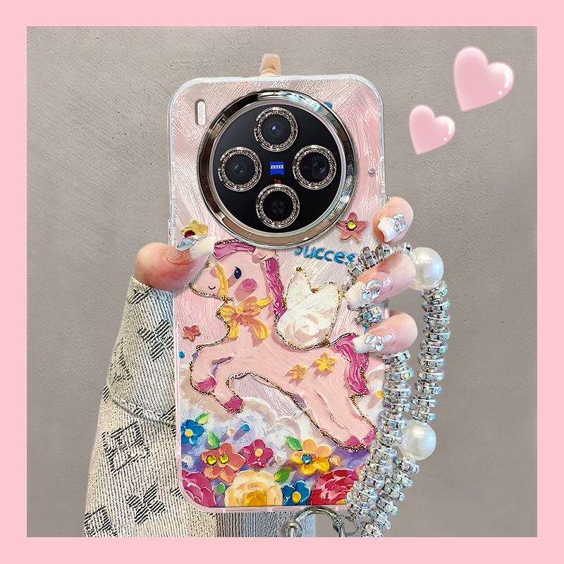 适用VIVOX系列油画小马手机壳