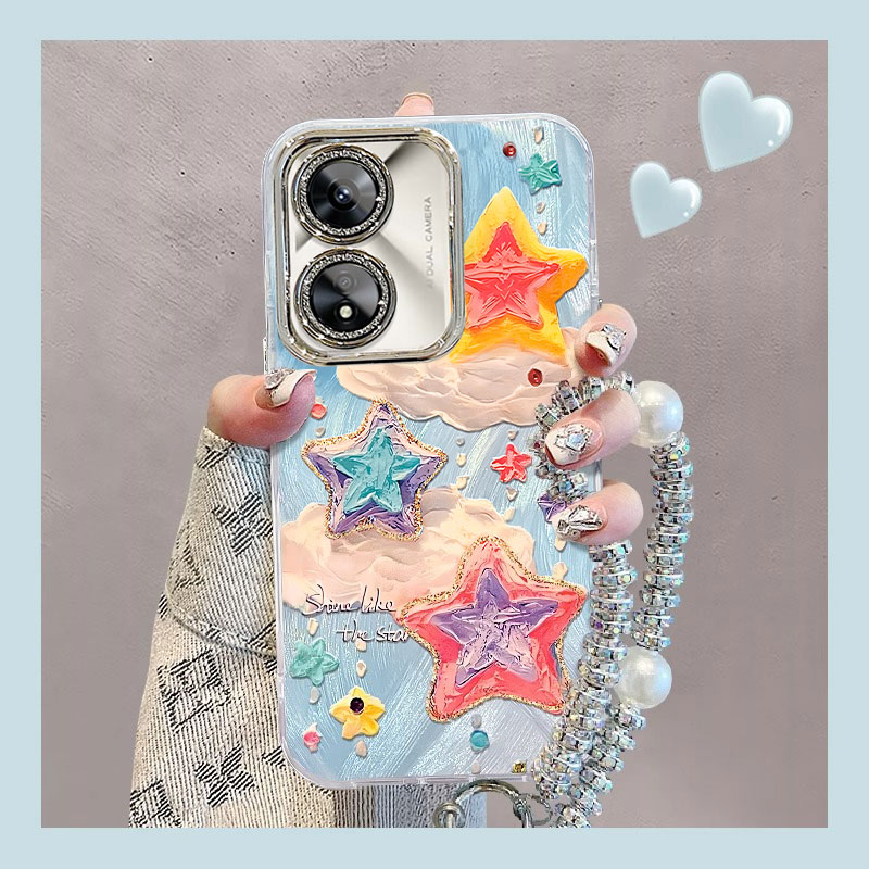 适用OPPOA系列油画海星手机壳