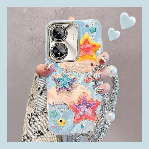 适用OPPOA系列油画海星手机壳