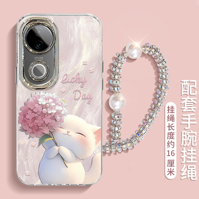 适用vivoS系列绣球猫咪手机壳