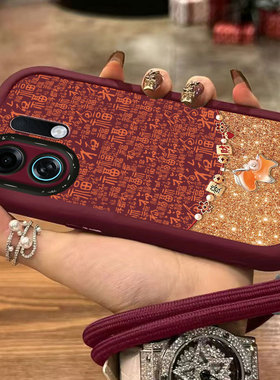 适用百福马OPPOK12X手机壳K13turbopro本命年K10PRO红色K9S新款女外壳K11防摔保护套高级感全包马年2026