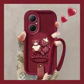 适用小熊草莓华为hi畅享80s手机壳70plus高级感60X专用50pro支架50Z新款 20SE卡通10plus女防摔保护套外壳全包