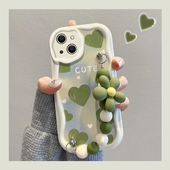 14手机壳13mini时尚 适用于16E 17air苹果15新款 iPhone12ProMax小清新11防摔壳XR奶油纹6硅胶保护套7镜头全包8