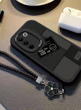 适用于vivoS16网红手机壳时尚格子笑脸炫酷北欧风vivoS16Pro大眼睛硅胶保护套S16e全包防摔软壳新潮情侣款