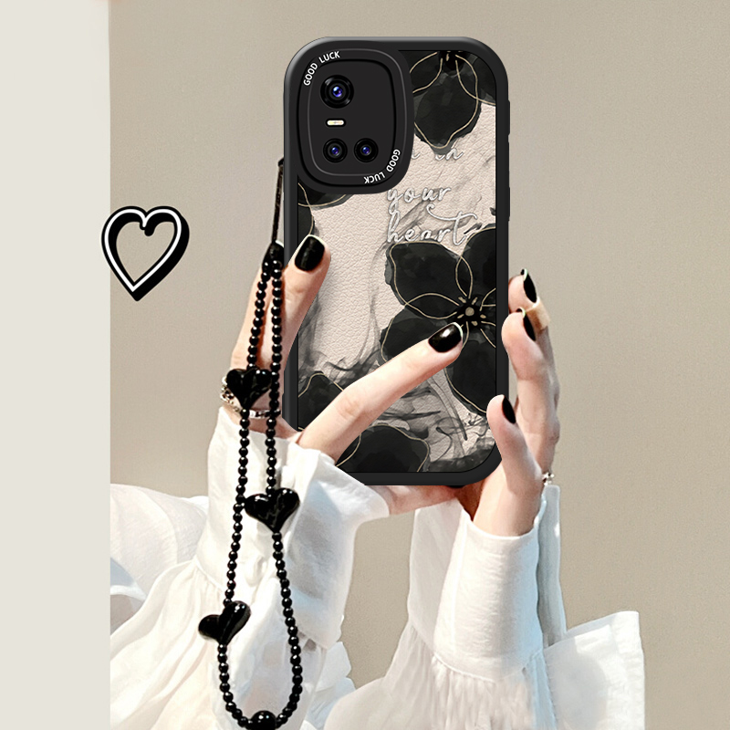 vivoS10硅胶水墨花朵手机壳防摔