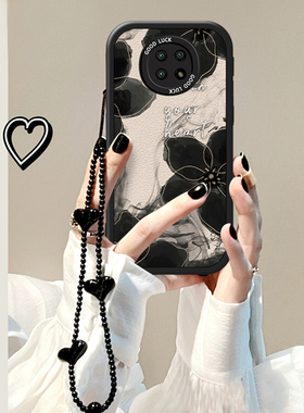 适用于小米红米Note9网红手机壳水墨画花朵Note9Pro镜头全包防摔保护套大眼睛创意硅胶壳