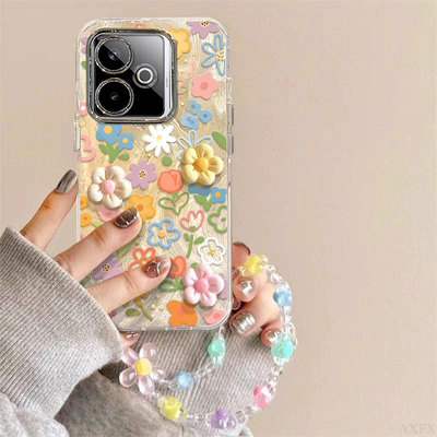 适用真我系列涂鸦花朵手机壳