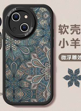 适用苹果全系复古图腾手机壳