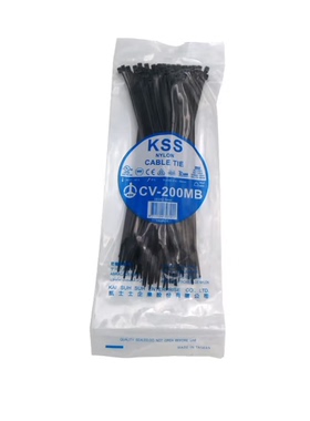 进口 凯士士KSS尼龙扎带CV-200MB 2.5×203mm 黑色UL扎带 100PCS