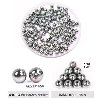 钨钢铅坠传统钓筏钓海钓矶钓专用通心铅坠隐形铅坠不伤线比高重
