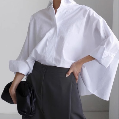 衬衫韩版宽松开衫长袖棉百搭衬衣