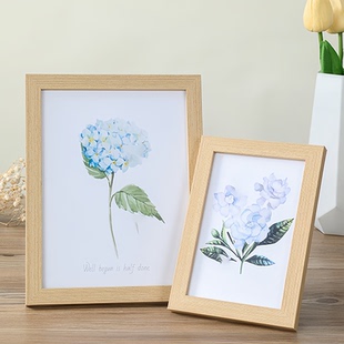 相框摆台木质照片墙diy手工书签相框摆件植物标本粘贴拼贴画框