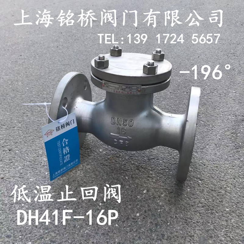 不锈钢低温法兰止回阀DH41F-16P升降式低温止回阀液氧液氮止回阀