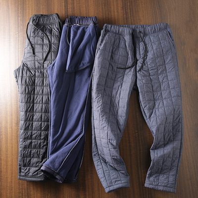 衍缝工艺加棉加厚御寒棉裤长裤
