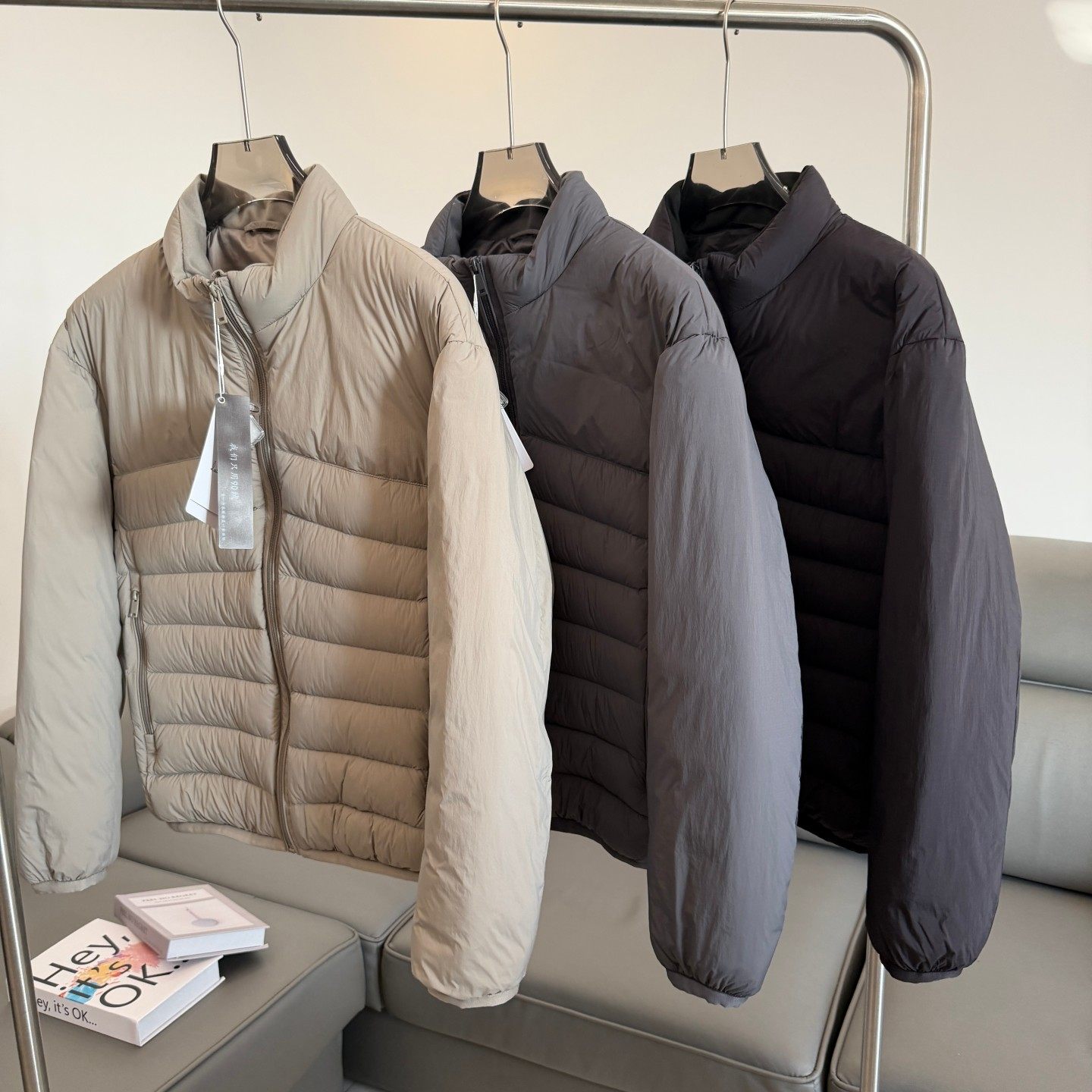 设计师系列！软暖排骨服！90鸭绒！冬季男士轻量化立领保暖羽绒服