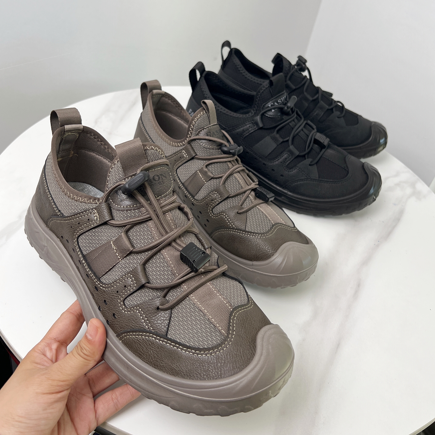 EVA鞋底！超纤拼接网面！轻便软弹防滑男士户外多功能百搭休闲鞋