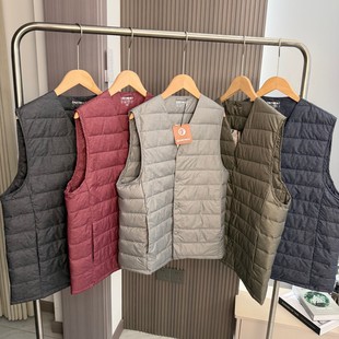 轻便保暖休闲百搭V领羽绒马甲背心 秋冬男女款 捡漏款 出韩国单