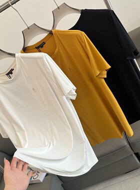 牛奶丝凉感！机能工装口袋T恤夏季新款圆领舒适短袖时尚体恤衫 潮