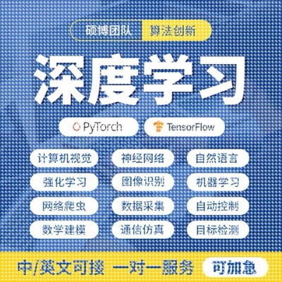 深度学习python代做神经网络pytorch#tensorflow代码跑通程序代编