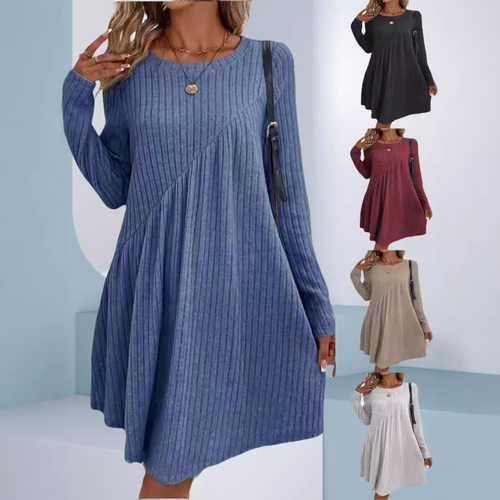 2025 Irregular Matte Pit Strip Solid Color Dress