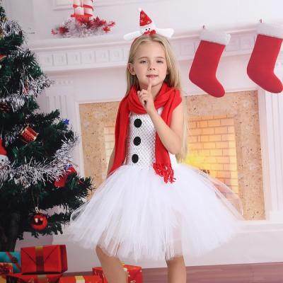 Children's Christmas snowman playing snow treasure costume