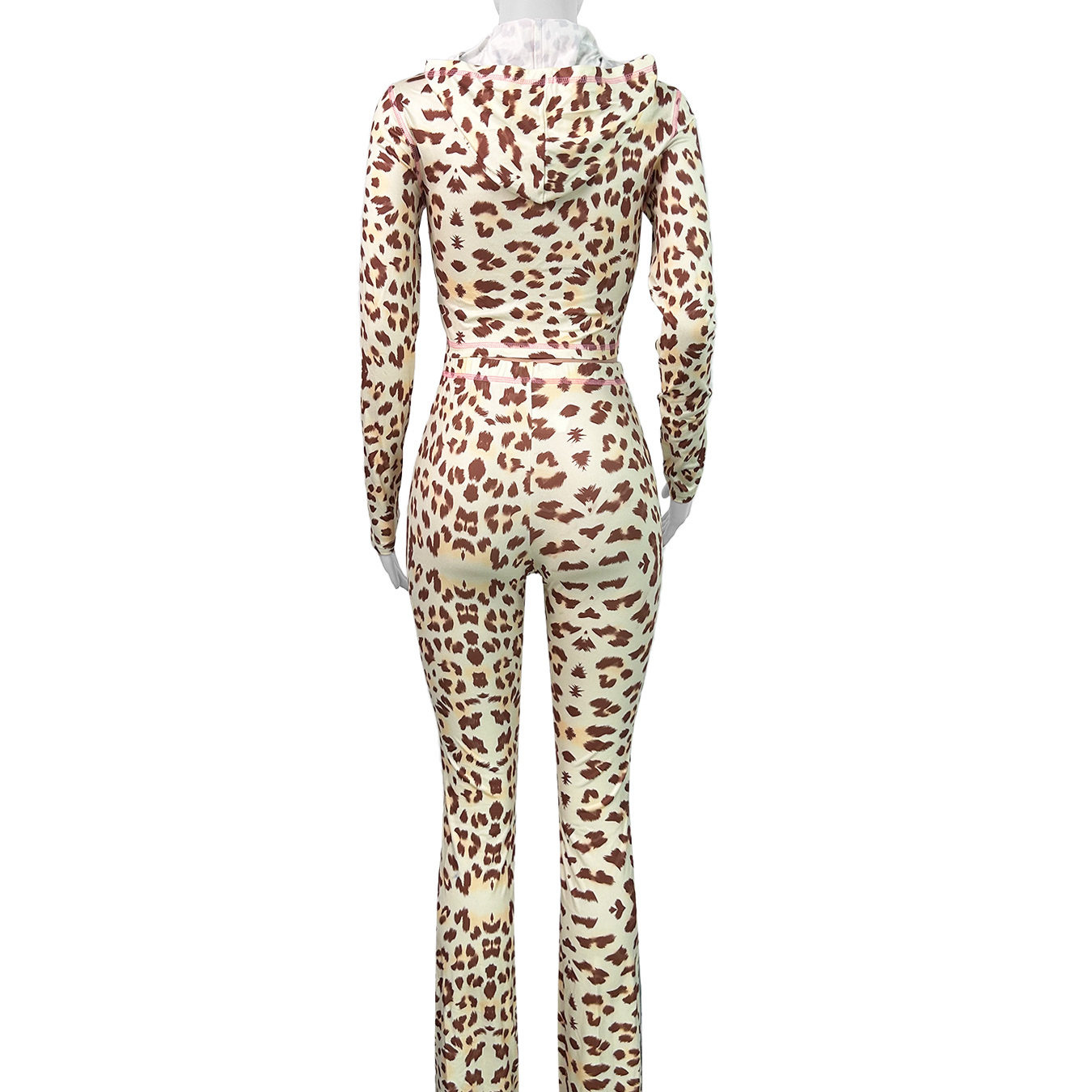 2025 Spicy Girl Leopard Pattern Long Sleeve Hoodie Set