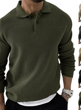 2025 men's fashionable urban slim fit knitted sweater
