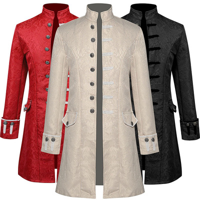 Men's Coat Ball Play Halloween Costume Jacquard Coat