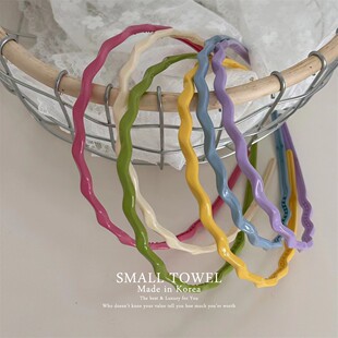 韩国东大门进口少女彩色波浪简约基础洗脸细发箍头箍发卡百搭头饰