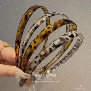 高级豹纹眼镜发箍防滑发卡子头箍百搭洗脸发饰 韩国东大门进口新款