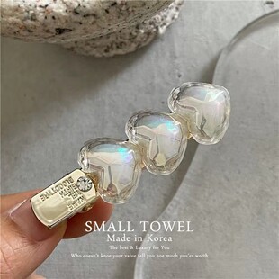 韩国东大门高级气质感珍珠爱心侧边夹刘海碎发夹一字夹发卡头饰仙