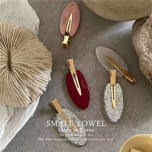 韩国东大门进口法式金标高级刘海碎发夹侧边夹无痕化妆夹发卡头饰