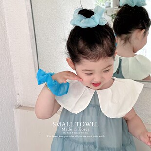 韩国进口儿童小女孩公主网纱蝴蝶结大肠圈马尾发圈丸子头发绳