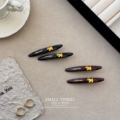 韩国东大门进口nyu法式 高级minmin一字夹侧边夹刘海夹发卡子头饰