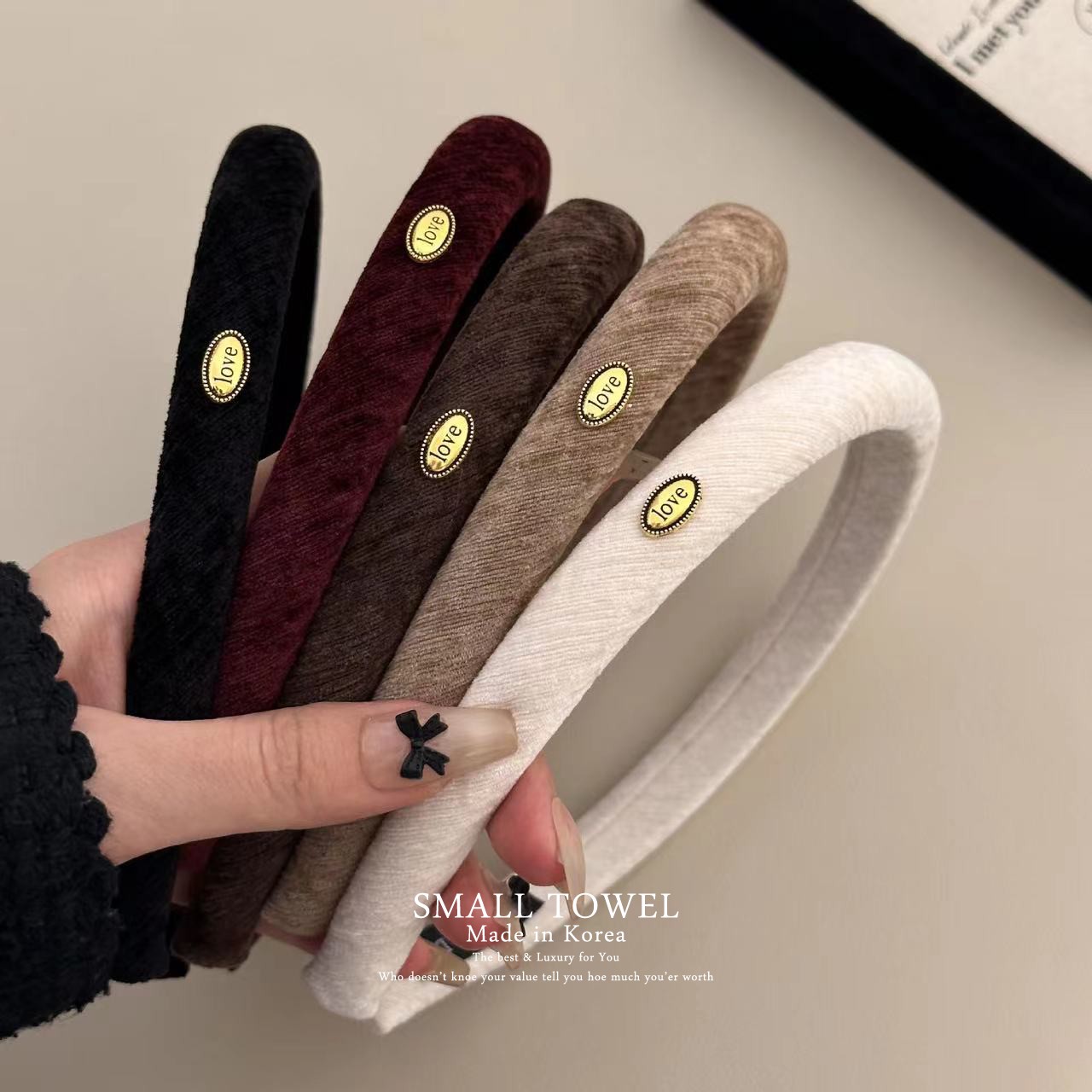 韩国东大门进口秋冬高级法式复古小金标高颅顶头箍发箍发卡子发饰