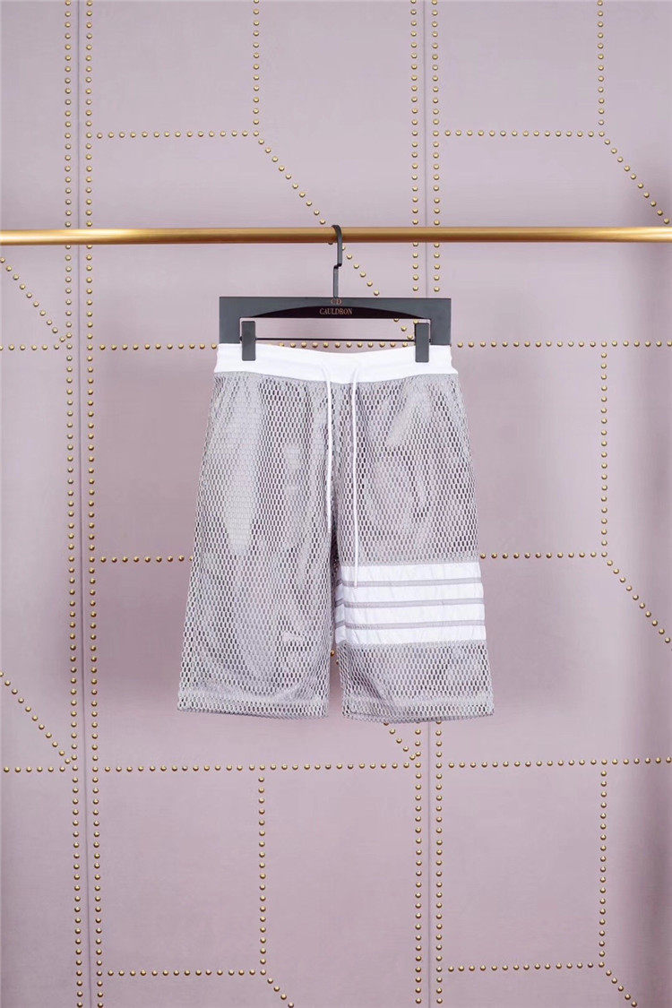 2020年夏季新款TB白色条纹网纱休闲运动五分裤 时尚短裤男女在类目 男装, 休闲裤中 - 来自Buy2taobao.com提供专业的淘宝代购服务