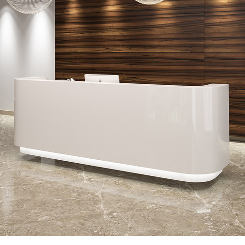慕典公司烤漆前台简约办公室柜台