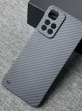 红米note11pro+手机壳11tpro+超薄note12pro+无边框碳纤维纹凯夫拉防摔硬壳K50至尊保护壳手机套K60p适用12t