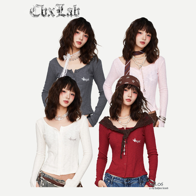 CBXLAB街舞潮牌高弹肌理感简约修身辣妹上衣爵士跳舞百搭长袖开衫