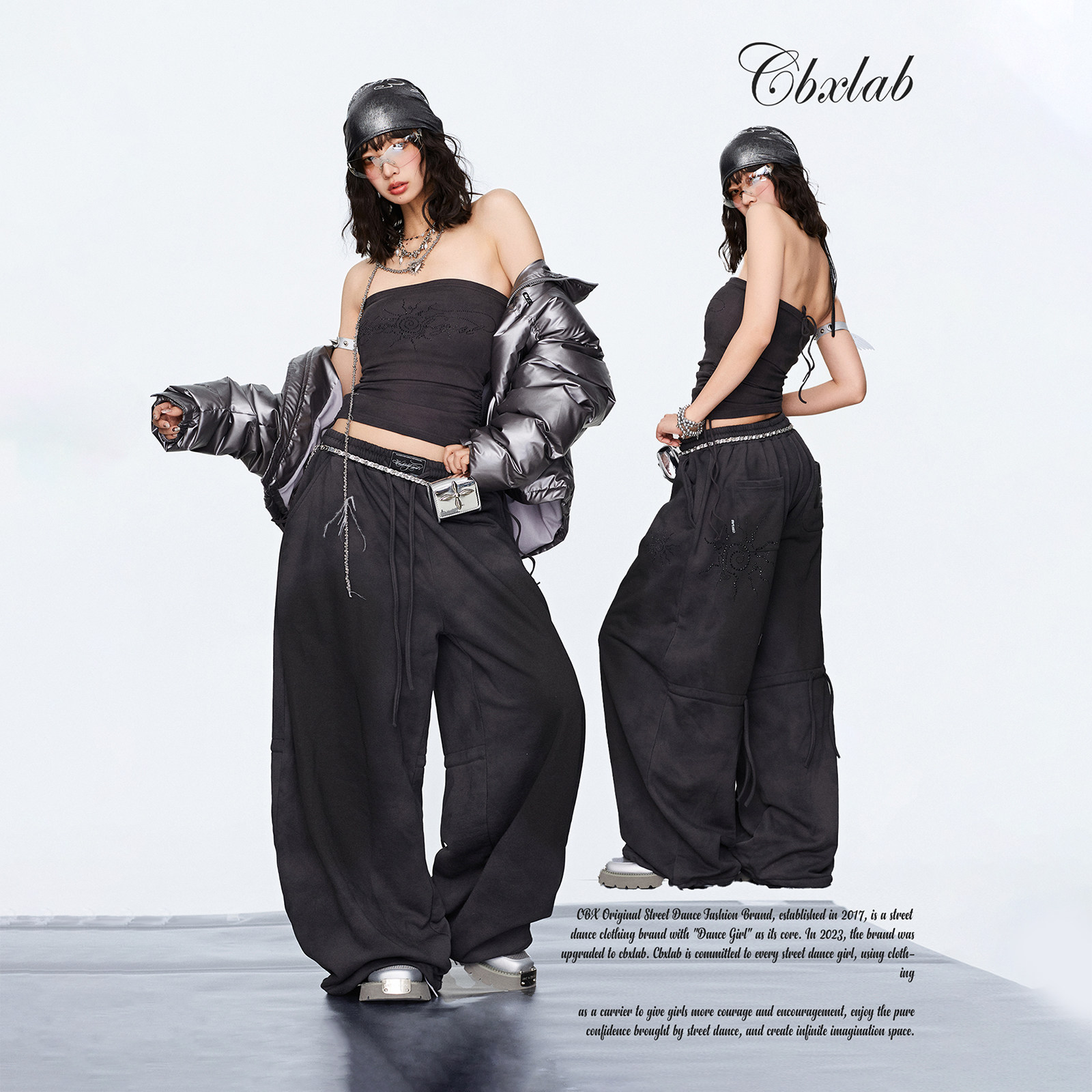 CBXLAB街舞潮牌复古游牧风辣妹套装性感抽绳抹胸复古重工休闲裤潮,女装/女士精品,休闲运动套装,淘宝优惠券,粉丝福利购,淘宝优惠卷