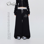 撞腰显瘦A版 嘻哈跳舞长裤 烫钻美式 CBXLAB街舞潮牌 爵士运动裤 潮