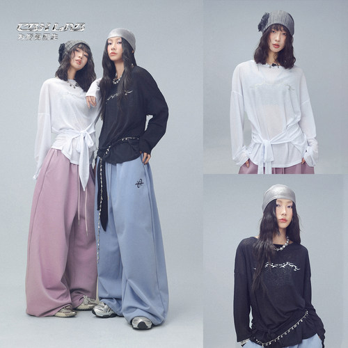 CBXLAB街舞潮牌微透多穿嘻哈长袖