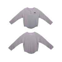 【Spot-One Size】 серая ленивая рубашка с длинными рукавами