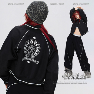 棒球服爵士秋冬跳舞欧美外套潮 嘻哈美式 CBXLAB街舞潮牌 高街徽章